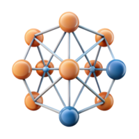 serene artistic Artificial neural network diagram professional png