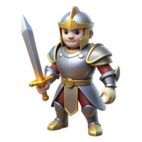 magnificent abstract A valiant knight in shining armor with a raised sword premium png