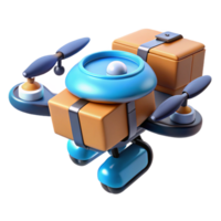 extraordinary classic A futuristic drone delivering a package in a bustling cityscape, dynamic, fast-paced style premium png