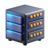 impressive artistic Server rack unit with blinking lights exclusive png