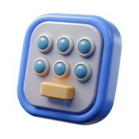 vibrant classic Security system keypad high quality png