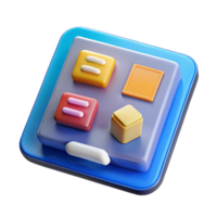 wonderful modern Tablet with educational app displayed high quality png