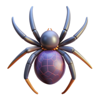 impressive abstract A single, stylized spider, intricate web design on its back high resolution png