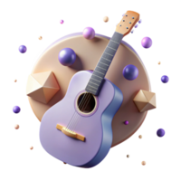 elegant abstract Guitar Silhouette with Strings Cutout for Music Tutorials high quality png