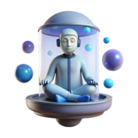 stunning rustic A solitary figure, meditating in a zero-gravity chamber, surrounded by swirling particles of light. Serene, meditative lighting, spiritual sci-fi style high resolution png
