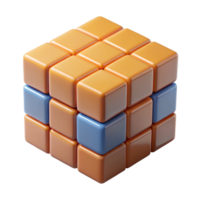 impressionante minimalista uma rubik's cubo, parcialmente resolvido, Alto resolução png