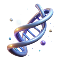 serene contemporary A DNA strand spiraling through space, illuminated by a soft, ethereal glow, scientific illustration style professional png