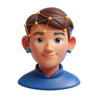 magnificent abstract Facial recognition technology scan lines 4K png