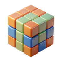 lindo criativo uma rubik's cubo, parcialmente resolvido, Alto resolução png