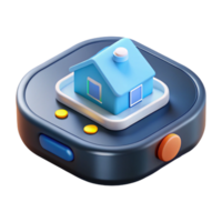 serene abstract Smart home hub with touchscreen display 4K png