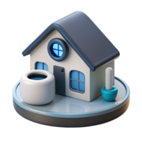elegant modern A smart home controlled by voice commands and artificial intelligence, modern, minimalist interior high resolution png