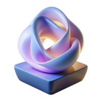 elegant traditional A luminous, abstract sculpture, with a soft, ambient light, in a minimalist style 4K png