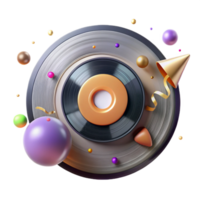 beautiful artistic Hand Drawing a Vinyl Record Transparent high resolution png