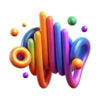 serene modern An abstract representation of sound waves, using vibrant colors and dynamic shapes, with a musical, rhythmic style professional png