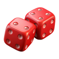 serene minimalist A pair of dice, red, showing snake eyes, genuine png
