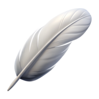 dramatic minimalist A feather, white, floating, high resolution png