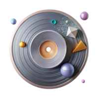 magnificent artistic Hand Drawn Vinyl Record Sketch Transparent for Artistic Projects authentic png