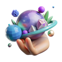 wonderful rustic Hand Holding Planet Cutout Environmental Dreamscape high resolution png