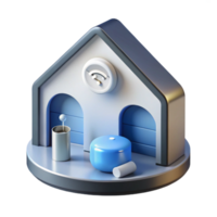 serene vintage A smart home controlled by voice commands and artificial intelligence, modern, minimalist interior high resolution png