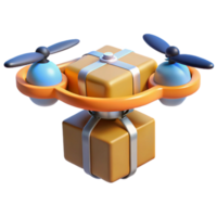 magnificent abstract Delivery drone carrying package detailed png