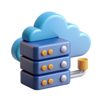 serene modern 3D rendering of a server rack, data center, cloud computing, network technology, detailed png