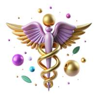 beautiful classic Healthcare Caduceus Symbol Isolated for Medical Design genuine png