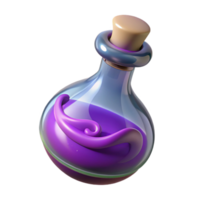magnificent classic A magical potion bottle with swirling liquid inside high resolution png