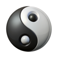 vibrant rustic A yin yang symbol, black and white, high resolution png