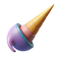 impressive modern A single, realistic horn from a unicorn authentic png