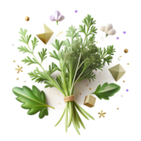 magnificent abstract Herb Sprigs Parsley Thyme Rosemary Transparent for Flavor Enhancement exclusive png