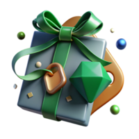 beautiful rustic Holiday Gift Tag Green Ribbon Tied Label Cutout high resolution png