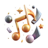 extraordinary vintage Isolated Music Notes Cutout for Graphic Design exclusive png