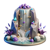vibrant vintage Isolated Waterfall Cascade Transparent Background high quality png