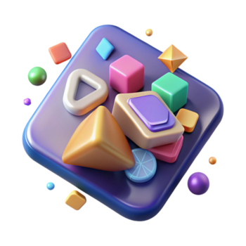 serene rustic Isometric App Icons Isolated for Game Development authentic png