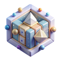 extraordinary rustic Isometric Data Cube Visualization Cutout for Analytics Projects professional png