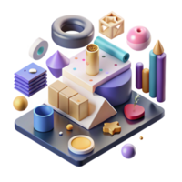 stunning contemporary Isometric Infographic Elements Set Isolated for Data Display original png