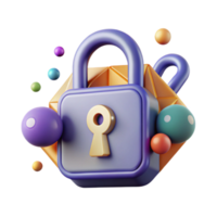 extraordinary artistic Key Lock Security Icon Cutout for Data Protection authentic png