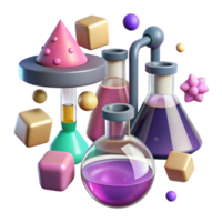 vibrant contemporary Lab Equipment Icons Set Illustration Isolated for Science Design high quality png