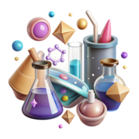 elegant rustic Lab Equipment Icons Set Illustration Isolated for Science Design authentic png