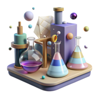 stunning vintage Laboratory Experiment Setup Isolated for Science Research Visuals professional png