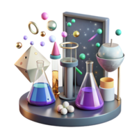 beautiful minimalist Laboratory Experiment Setup Isolated for Science Research Visuals high quality png