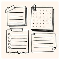 Doodle bullet journal elements for planner, diary, notebook vector