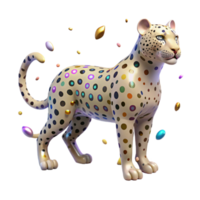 elegant rustic Leopard Silhouette Spots Transparent Feline Design original png