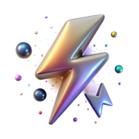 stunning abstract Lightning Bolt Graphic Isolated for Design Elements premium png