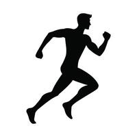 Dynamic Silhouette of a Running Man vector