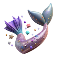 vibrant vintage Long Mermaid Tail Extended Length Cutout original png