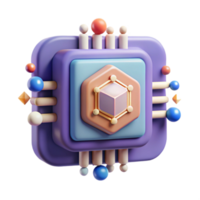 wonderful artistic Machine Learning Icon Cutout for Ai or Data Modeling detailed png