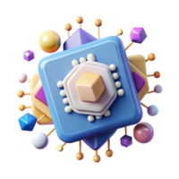 elegant rustic Machine Learning Icon Cutout for Ai or Data Modeling png
