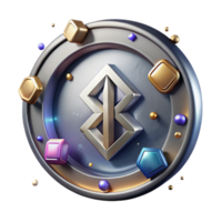 wonderful rustic Metallic Rune Emblem Design Cutout for Branding Projects authentic png