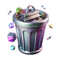 extraordinary rustic Metal Trash Can Transparent for Waste Disposal Graphics exclusive png